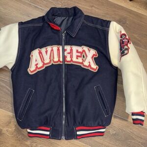Leather Avirex Reversible Jacket 8 Time Defending Champion 1975 Championship